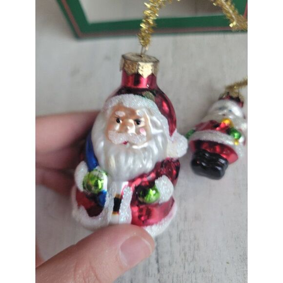 Unique Christmas House Santa Claus big mini pair ornament Xmas - Picture 4 of 6